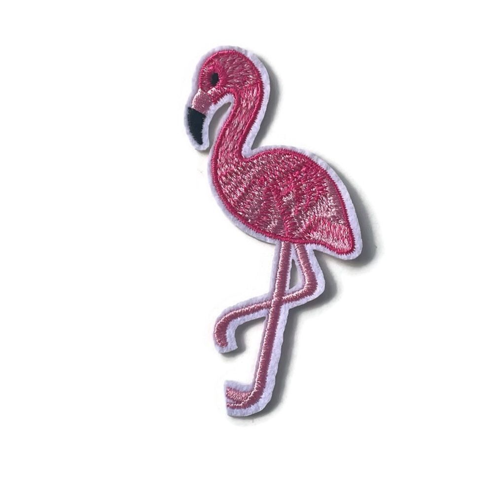 Pink Flamingo Embroidered Patch